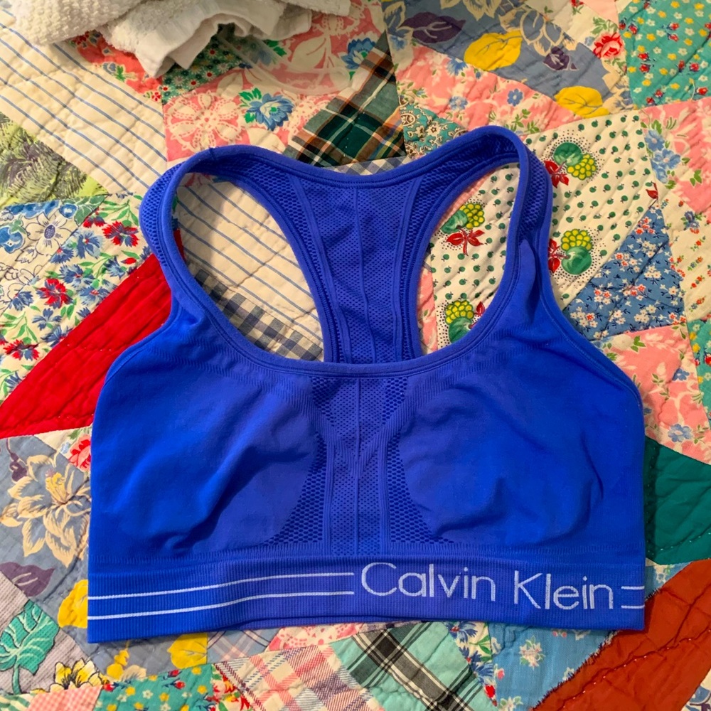 Calvin Klein royal blue sports bra